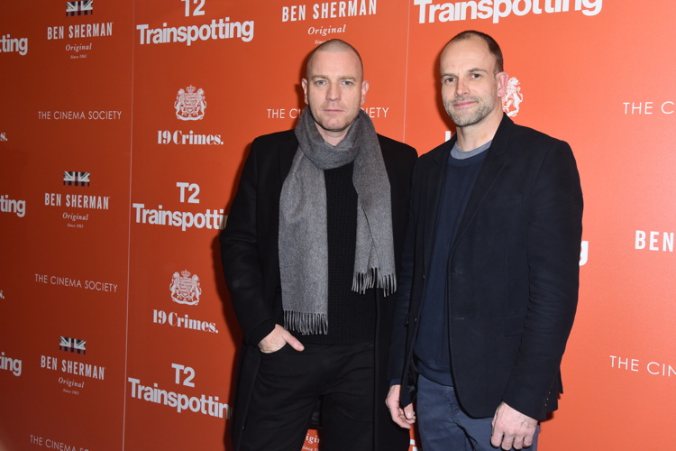NEW YORK, NY - MARCH 14: Ewan McGregor and Jonny Lee Miller attend TriStar Pictures & The Cinema Society Host a Screening of "T2 Trainspotting" at Landmark Sunshine Cinema on March 14, 2017 in New York City. (Photo by Jared Siskin/Patrick McMullan via Getty Images)