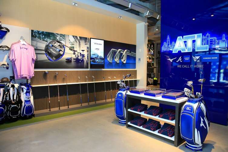 ATLANTA, GA - The Mizuno Experience Center is now open in The Battery Atlanta, featuring Mizuno golf clubs, apparel and the patented Performance Fitting System to get you fit for the right set make-up for your game. (Photo by Daniel Shirey/Getty Images for Mizuno) (PRNewsfoto/Mizuno USA)