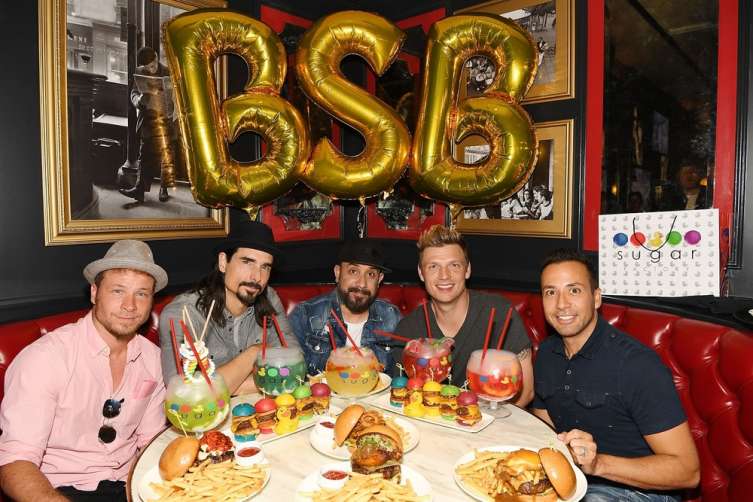 Backstreet Boys having dinner at Sugar Factory Las Vegas