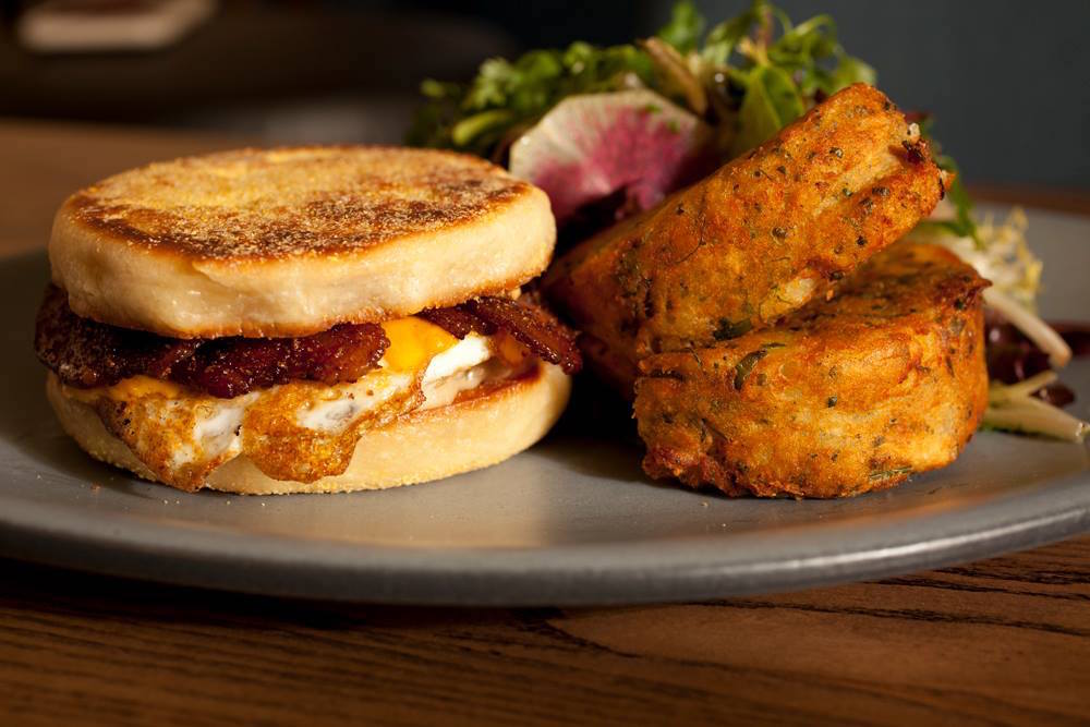 Finn Town's egg sandwich comes on a housemade English muffin