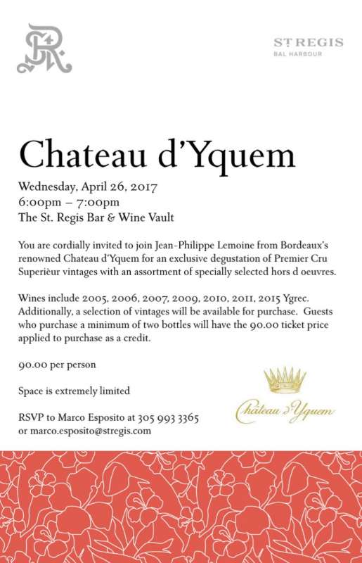 Chateau dYquem Invite