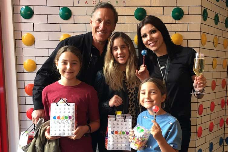 Terry and Heather Dubrow brought their family to Sugar Factory for spring break. 