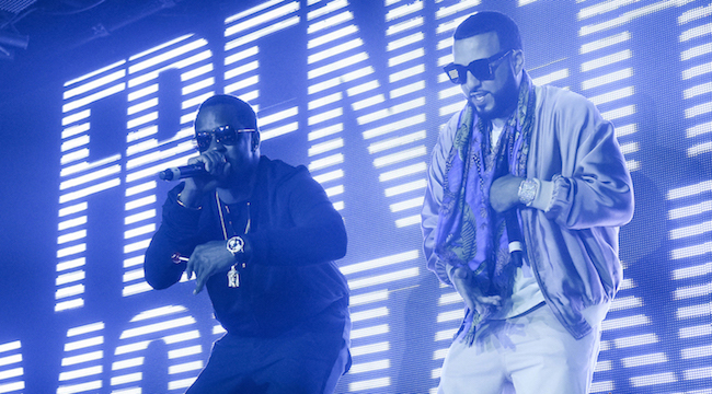 Diddy and French Montana perform together at Marquee. 