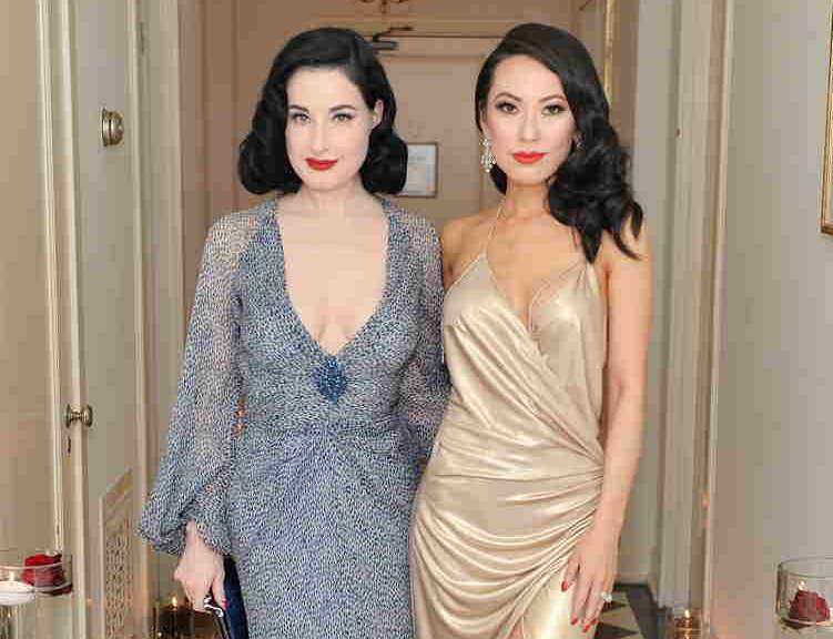 Dita Von Teese and Christine Chiu attend (The) Art of Sex Soiree hosted by Christine Chiu