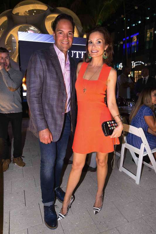 MIAMI, FL - MAY 16: Mike and Alicia Piazza attend the Haute Living Miami's Annual Haute 100 Dinner Presented By Hublot And Prestige Imports at Miami Design District Palm Court on May 16, 2017 in Miami, Florida.