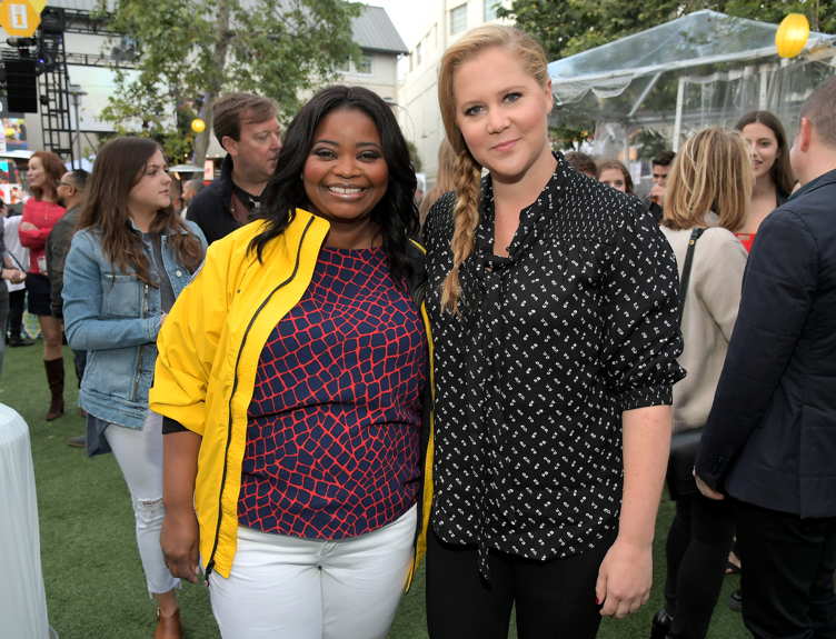 Octavia Spencer (L) and comedian Amy Schumer attend City Year Los Angeles Spring Break