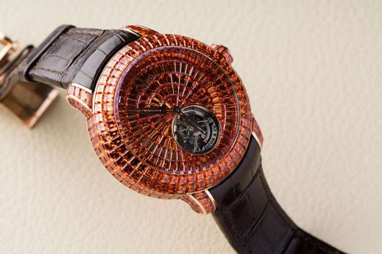 A very complicated setting on this tourbillon by Jacob & Co