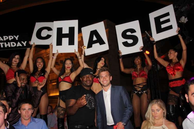From left: DJ Nice and Chase Chrisley at Chateau. 
