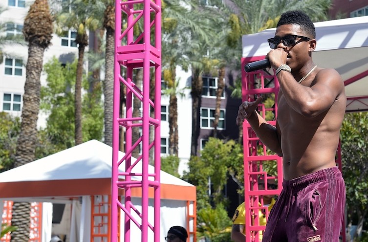 Yazz “The Greatest" performs at the Flamingo GO Pool.