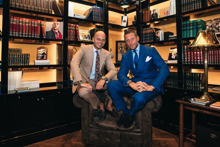 Luca Rubinacci (left) with Lapo Elkann