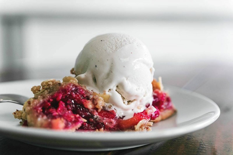 Plant-based cherry pie at Real Food Daily 