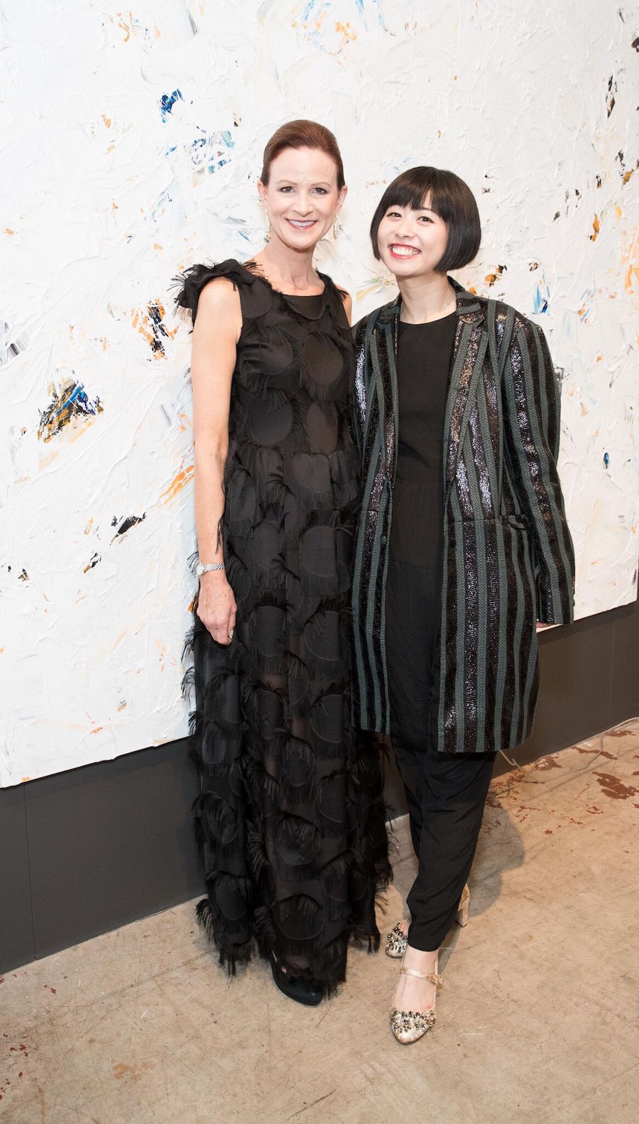 Event chair Judy Jorgensen and fashion designer Yuka Uehara