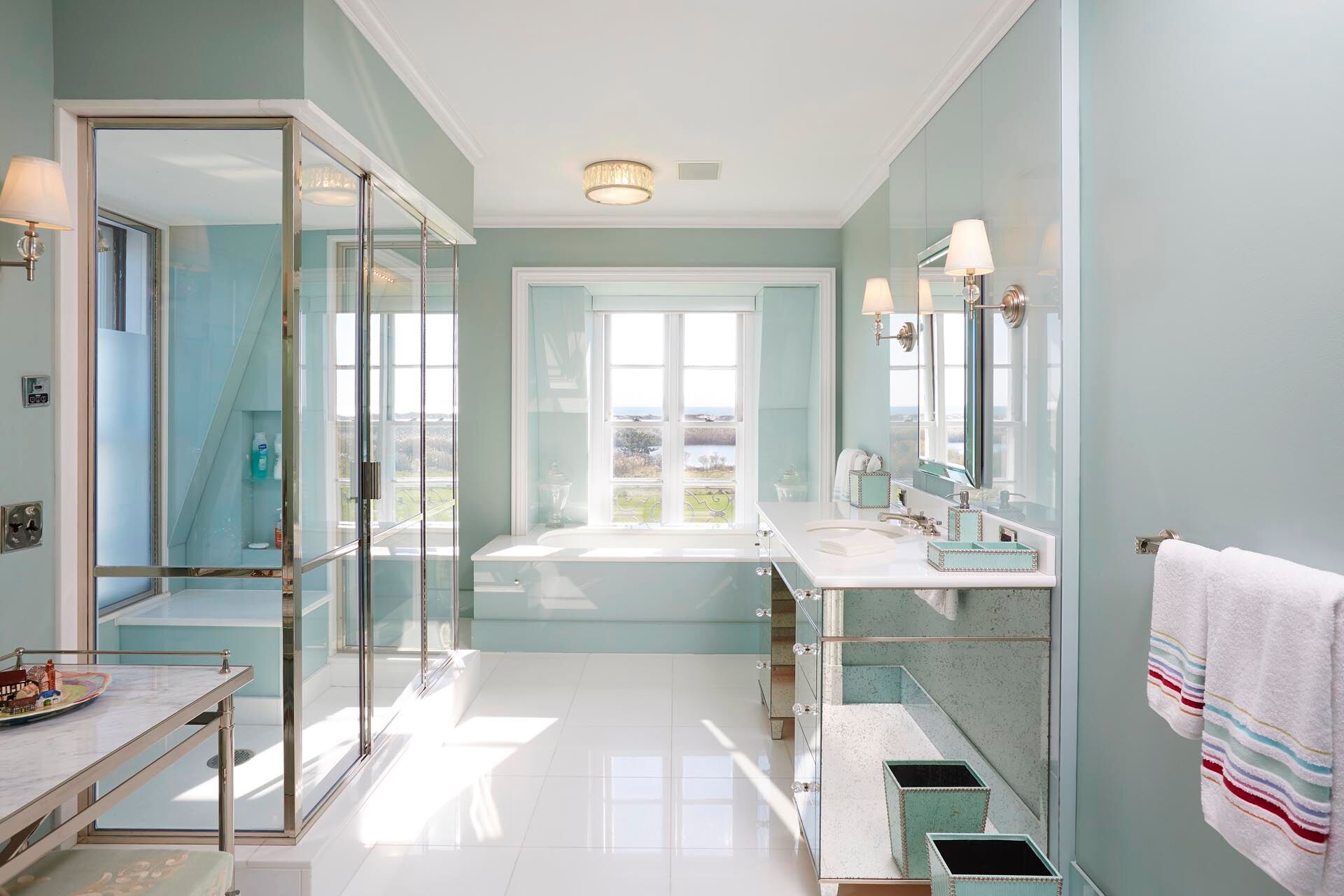 A bathroom at an estate in the Hamptons