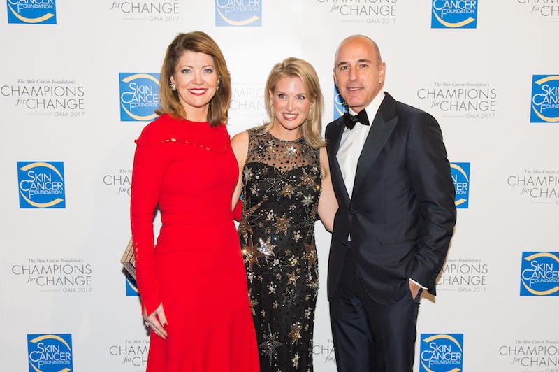 Dermatologist and Senior Vice President of The Skin Cancer Foundation Dr. Elizabeth K. Hale, Today Show host Matt Lauer and CBS This Morning anchor, Norah O’Donnell.