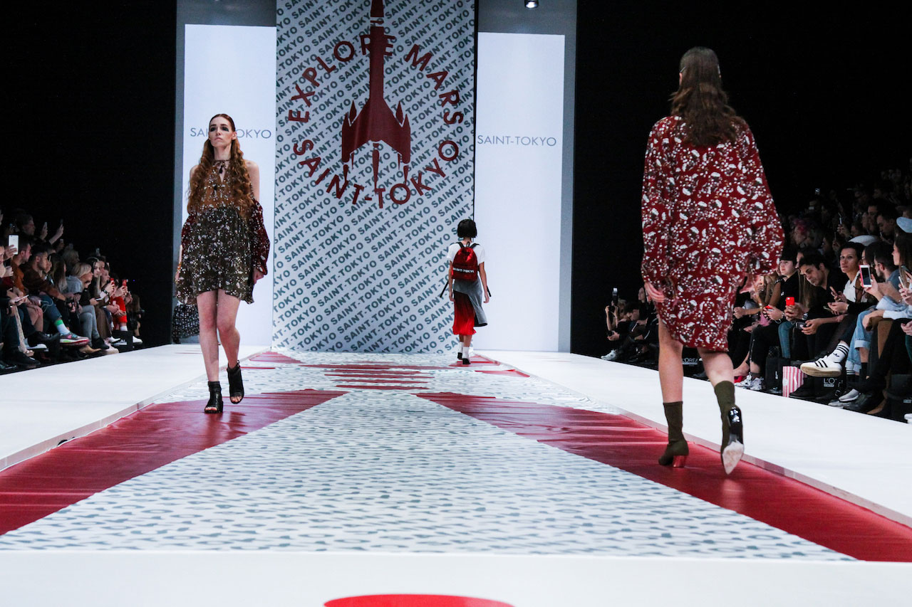 The Spring/Summer 2018 Saint-Tokyo runway show at Mercedes-Benz Fashion Week Russia