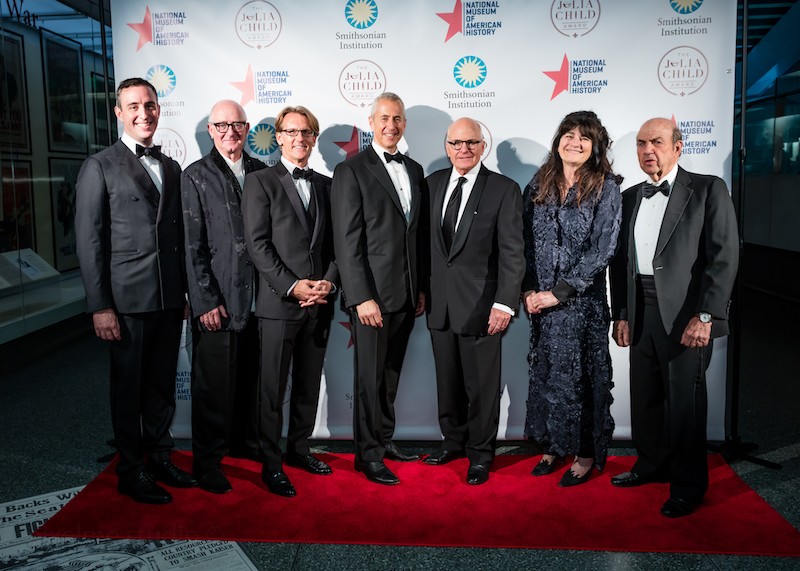 Danny Meyer alongside the evening’s featured speakers (L to R: Will Guidera, Nick Lander, Eric Spivey, Danny Meyer, John Gray, Ruth Reichl, Calvin Trillin)