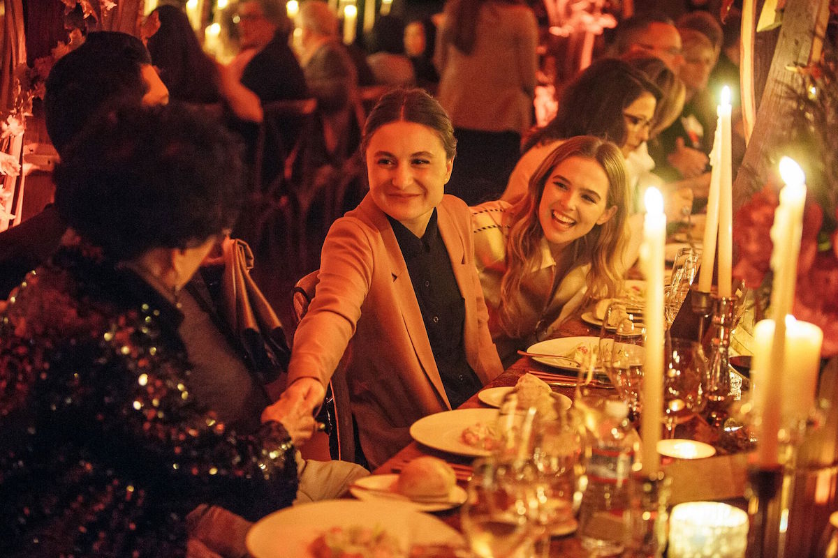 Zoey Deutch, right, at a dinner at the 2016 NVFF