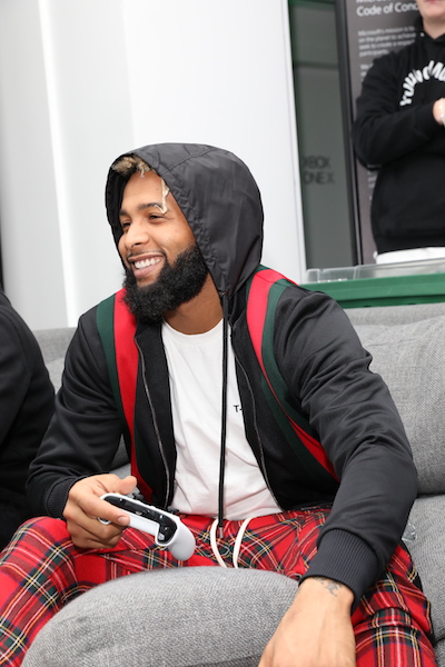 Odell Beckham Jr at World’s Most Powerful Console Xbox One X Worldwide Launch at the Fifth Ave. Microsoft Store.
