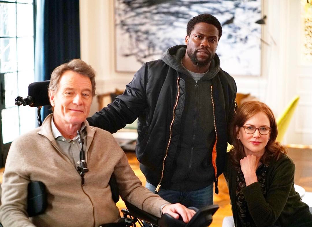 A scene from The Upside starring Kevin Hart, Bryan Cranston, and Nicole Kidman