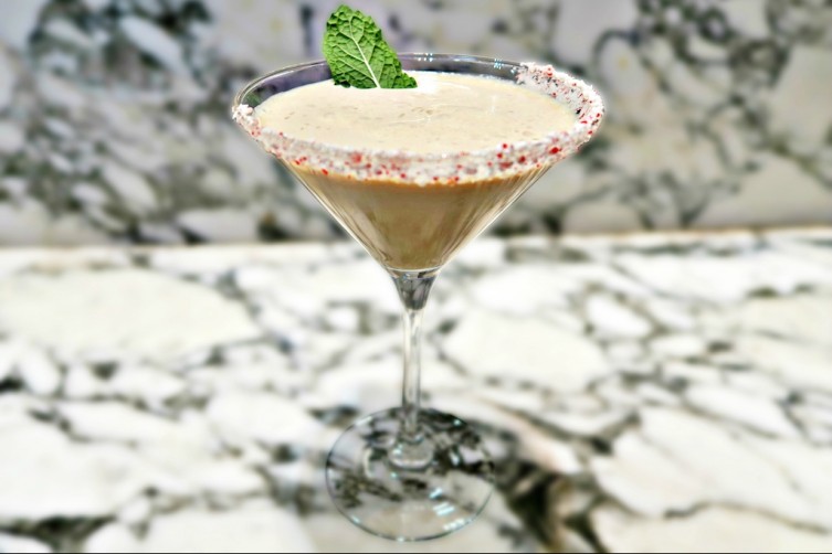The Holiday Martini You Must Try This Weekend at Monkey Bar Peppermint Bliss SLS Las Vegas Hotel and Casino Haute Living Tita Carra