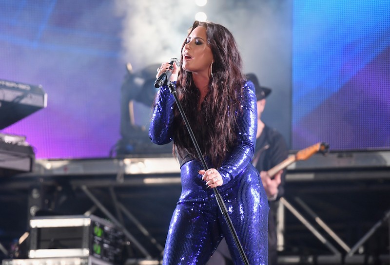 Demi Lovato performs onstage at Fontainebleau Miami Beach.