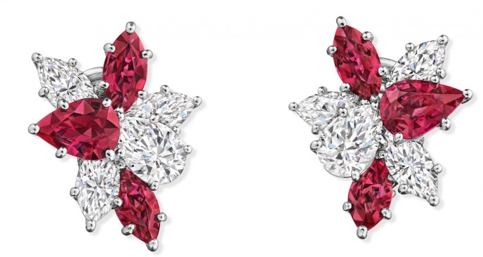Harry Winston Cluster with Rubies