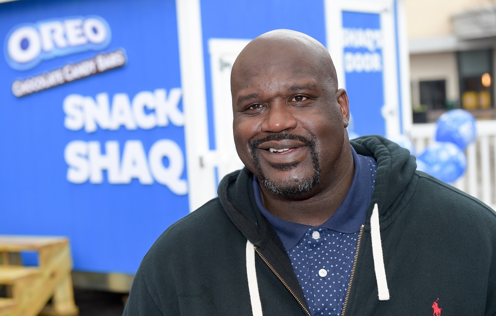 ATLANTA, GA – March 06: To celebrate National OREO Day, OREO Chocolate Candy Bar teamed up with Basketball Hall of Famer, Shaquille O’Neal – whose birthday is also March 6 – to give away 1 million free OREO Chocolate Candy Bars. To learn more, follow #OreoBirthdayGiveaway or visit OreoBirthdayGiveaway.com. 