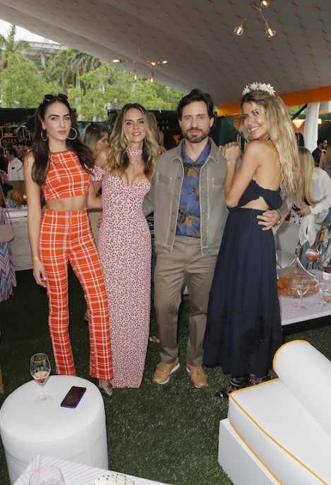 MIAMI, FL - MARCH 10: Daniela Botero, Karen Martinez, Edgar Ramirez and Martha Graeff attend the 4th Annual Veuve Clicquot Carnaval at Museum Park on March 10, 2018 in Miami, Florida. (Photo by John Parra/Getty Images for Veuve Clicquot)