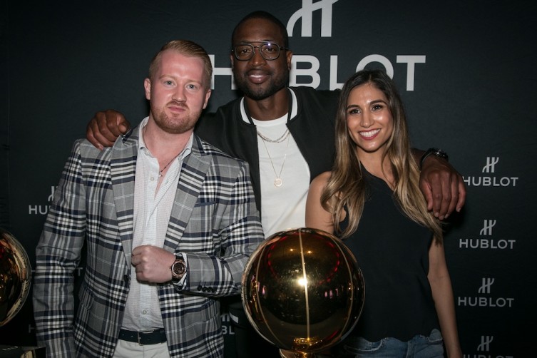 Wade posing with Hublot guests