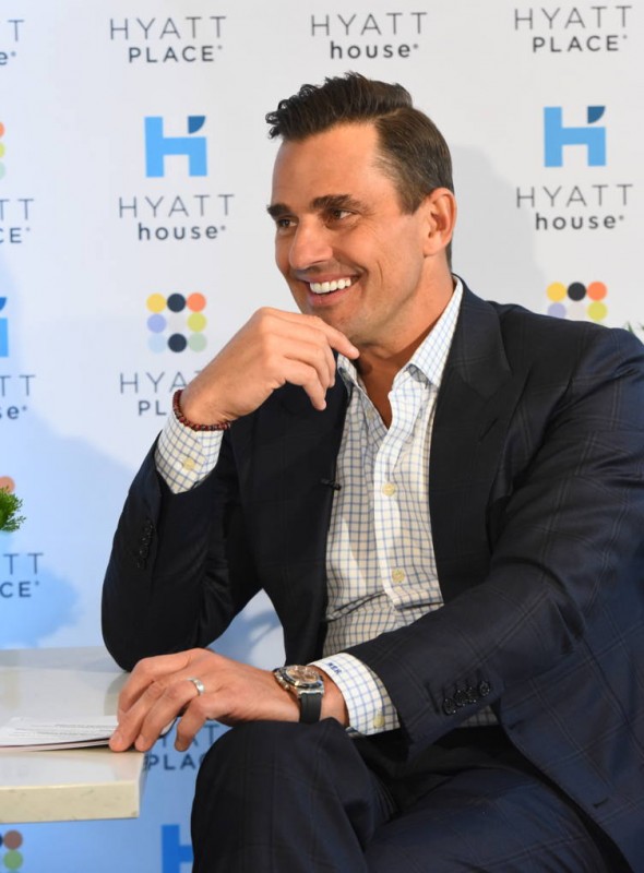 Bill Rancic reveals the rules of being a road warrior at the Hyatt Place and Hyatt House Business Traveler Survey event in New York