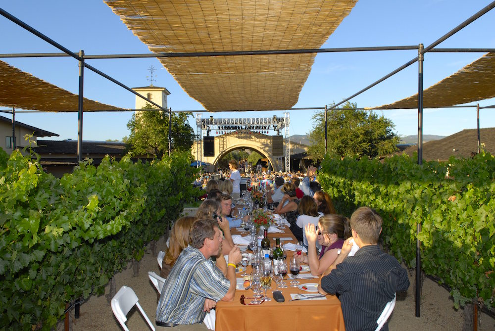 A scene from one of the concert's dinners