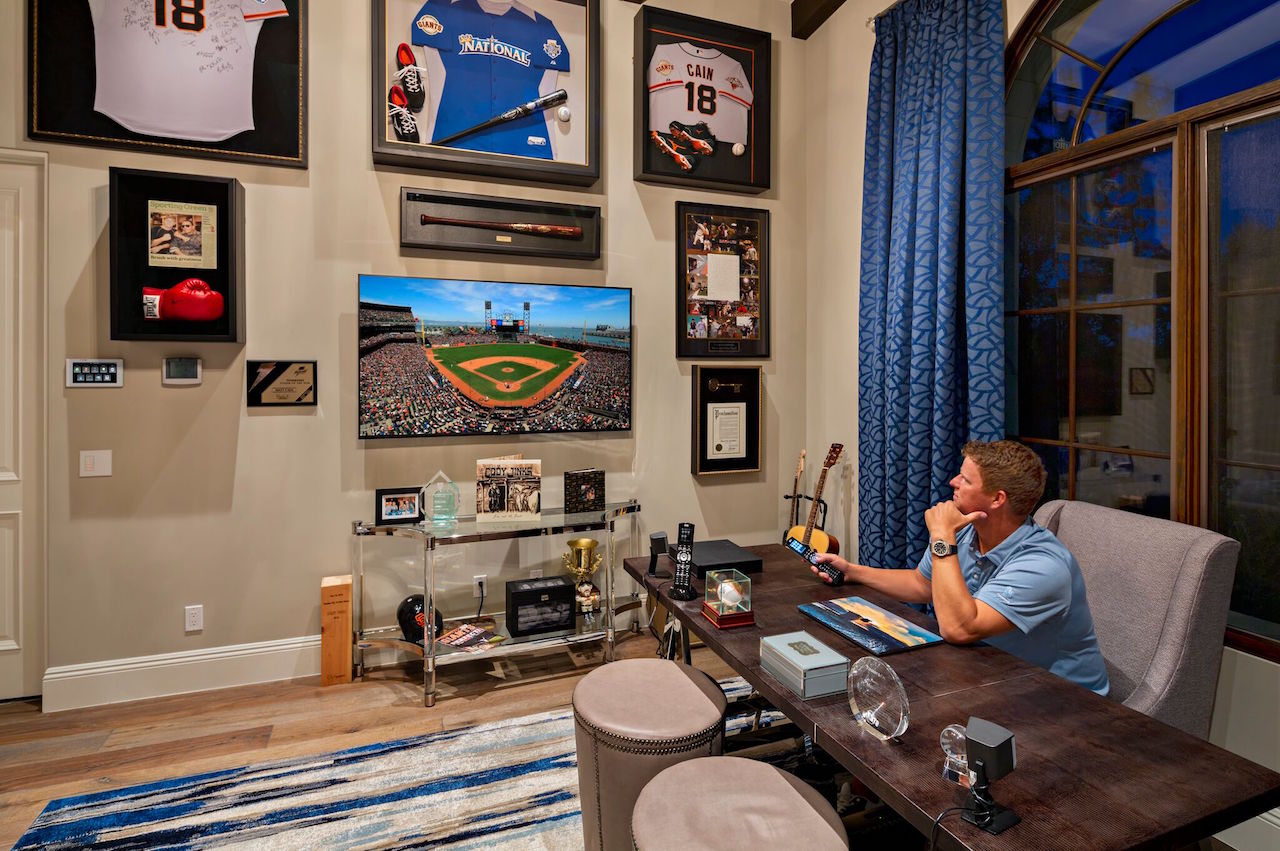 Cain in his office