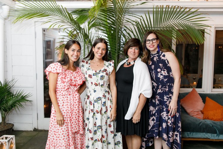 Audrey Gelman, Lauren Kassan, Theresa Roden, and Amy Marino celebrate The Wing’s Beach Bungalow at EMP Summer House