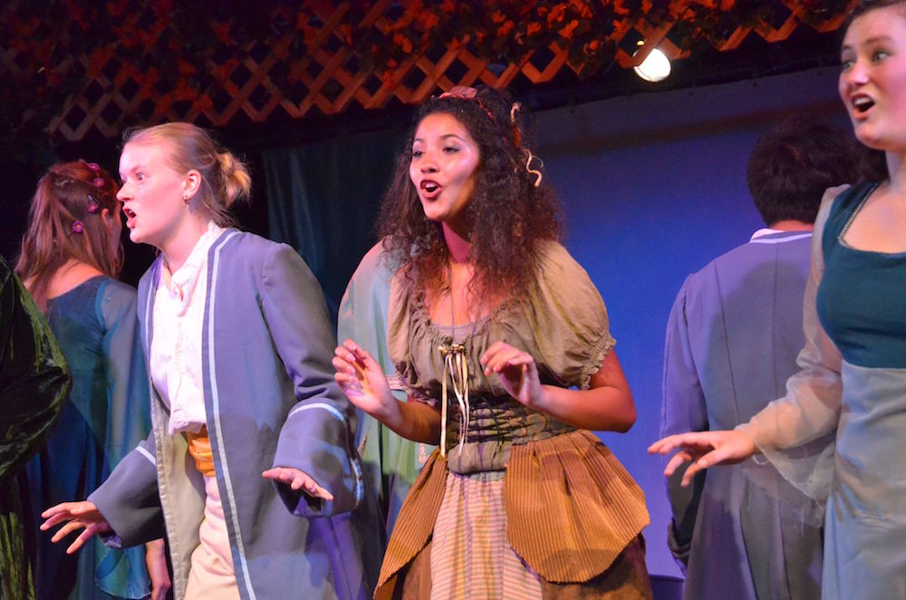 Teens sing in an opera outreach program