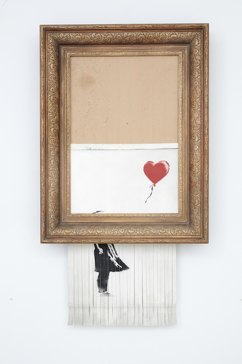 Bansky, Love is in the Air, 2018. Sold for £1,042,000