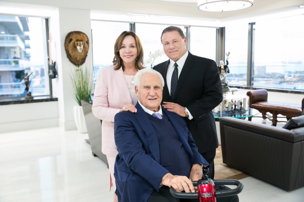 Robert Zarco, Don Shula and Mary Anne Shula at the firm's 25th anniversary party on November 8.