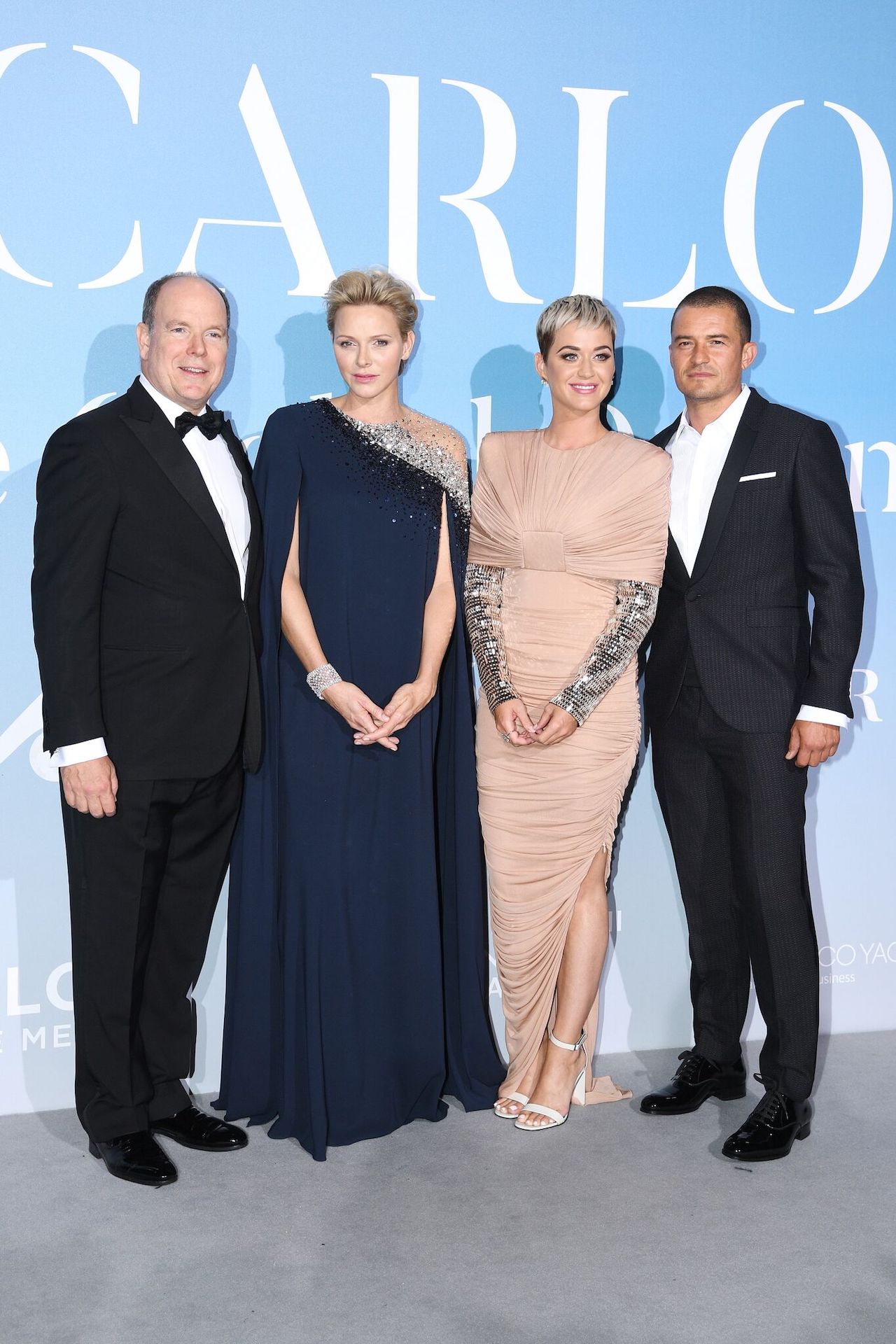 Charlene of Monaco, Albert II of Monaco, Katy Perry, and Orlando Bloom at the event