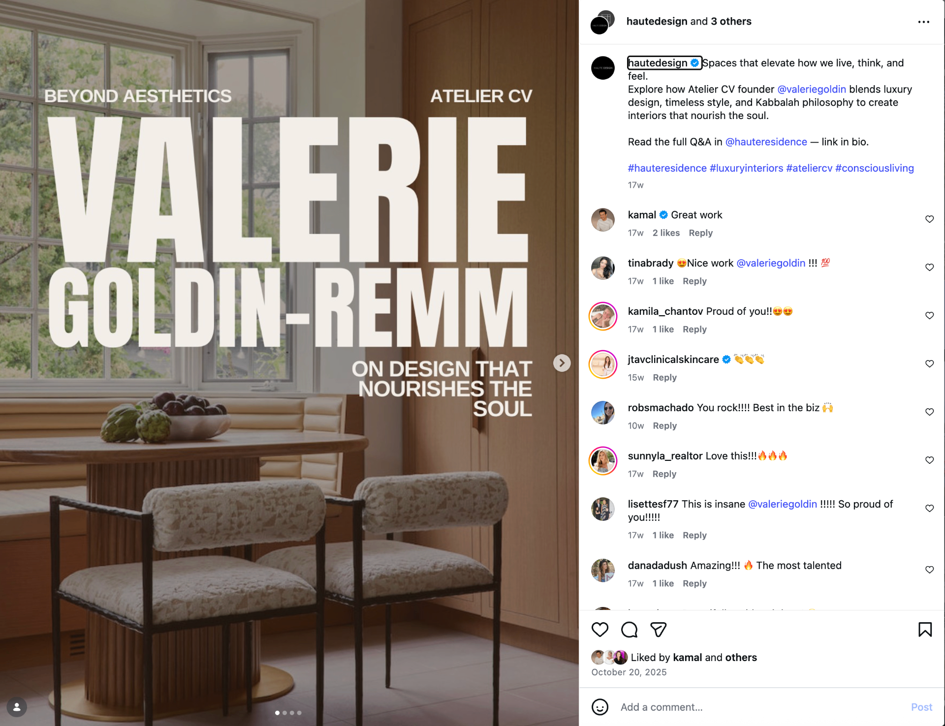 Haute Residence Instagram Post