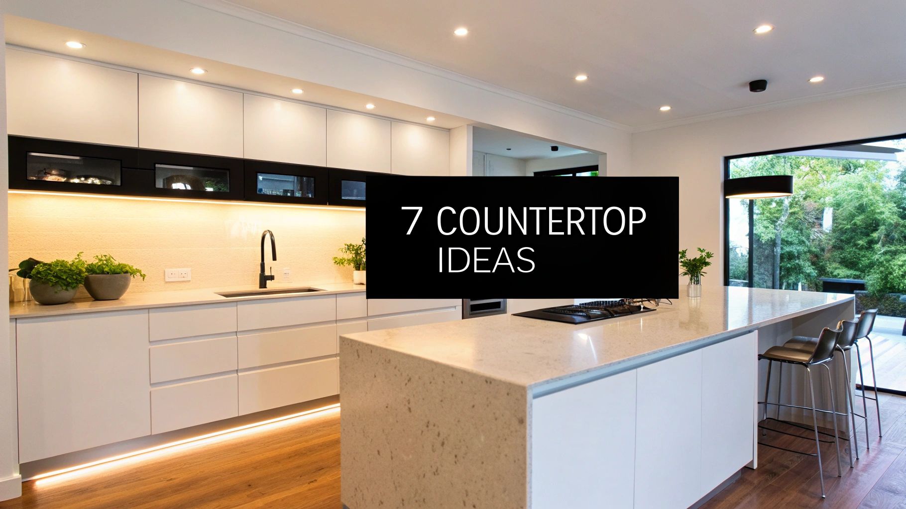 contemporary kitchen countertop