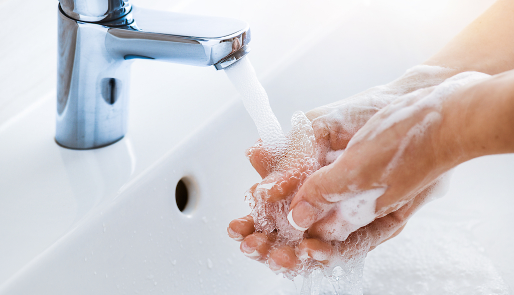 proper hand washing