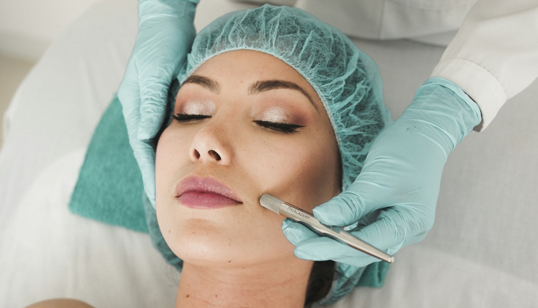 women during laser hair removal process