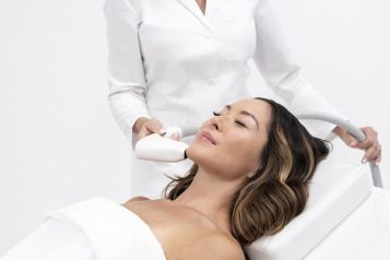 women getting skin treatment