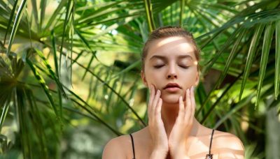 model pose in nature