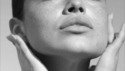 black and white model photo