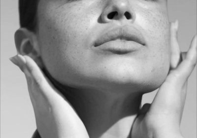 black and white model photo