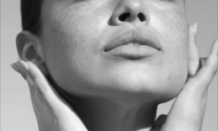 black and white model photo