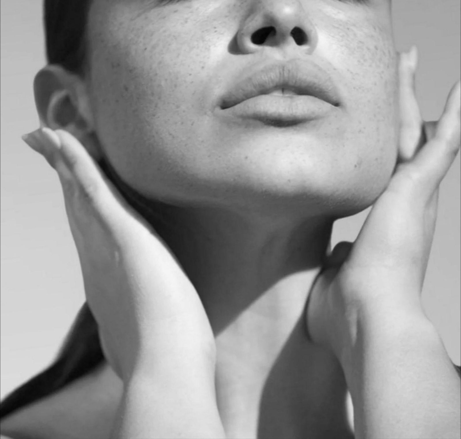 black and white model photo