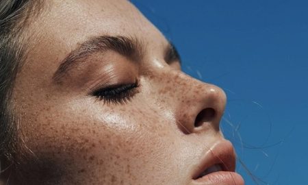 model face closeup