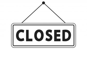 social distance – closed sign – shutterstock_1589773813