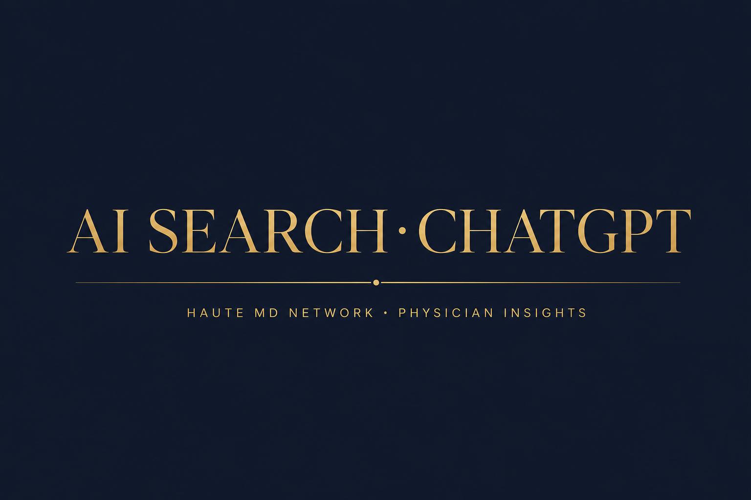 How to Show Up on ChatGPT as a Doctor — Haute MD Network editorial feature
